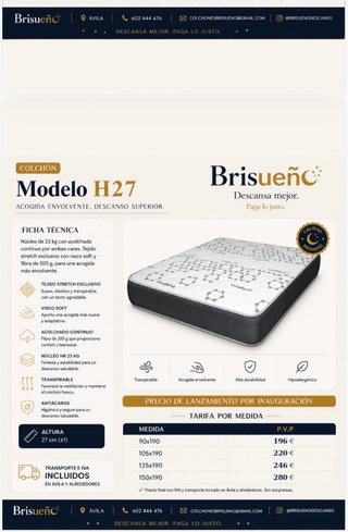ESPECTACULAR COLCHON DE 27 CM ENVIO GRATIS!!!