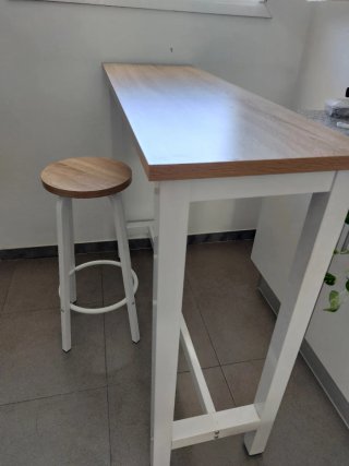 Mesa alta cocina con 2 taburetes