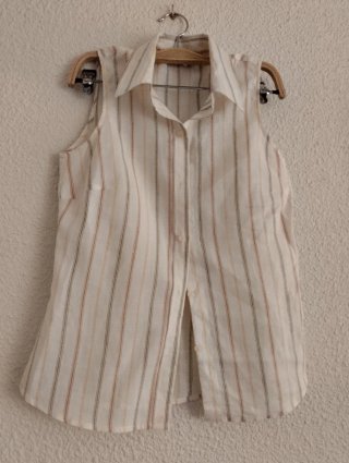 Camisa sin mangas Zara rayas