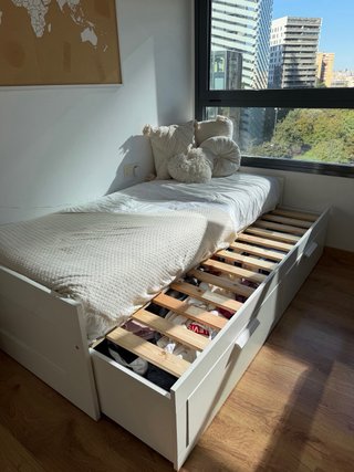 Cama IKEA Brimnes + 2 Colchones