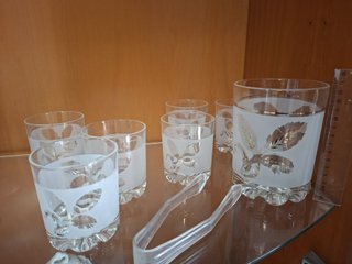 Set Whisky Oro Smerigliato 8pz Anni '70