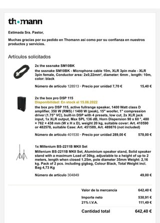 Set de 2 Altavoces Activos the box pro DSP 115