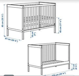 Cuna colecho IKEA con colchón