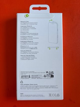 Funda iPhone Air Transparente Negra MagSafe