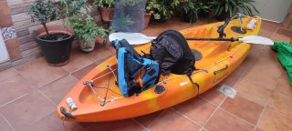 Kayak Valdeskayaks 2 plazas naranja con accesorios