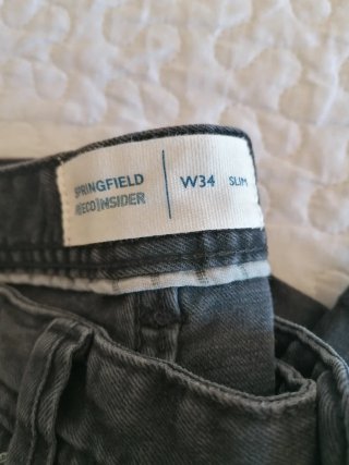 Pantalones vaqueros Springfield negros Talla M