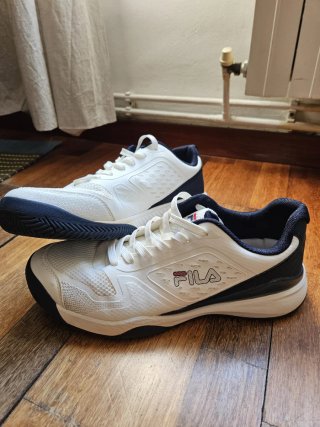 Zapatillas tenis Fila blancas y azules T45