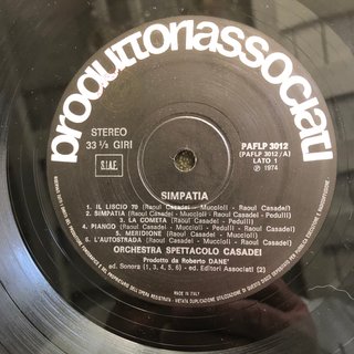 Orchestra Casadei Simpatia LP 12" 33 RPM
