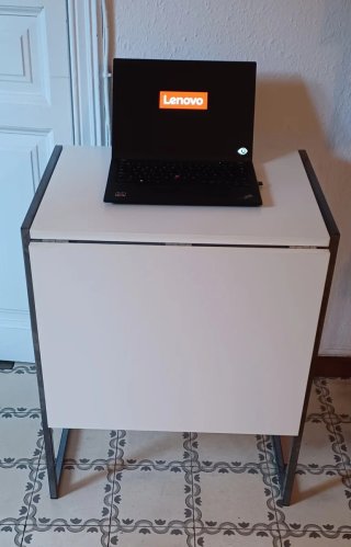Mesita Auxiliar Abatible Blanca