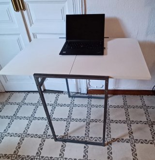 Mesita Auxiliar Abatible Blanca