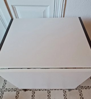 Mesita Auxiliar Abatible Blanca