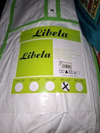 Plumón para cama de 150 , 480 gr/m²de 220x240