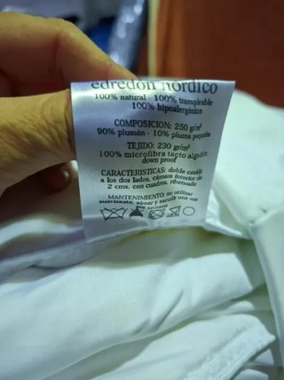 Plumón para cama de 150 , 480 gr/m²de 220x240
