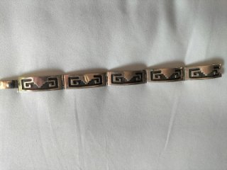 Pulsera de Plata con Diseño Geométrico