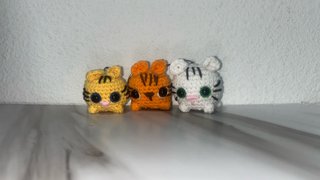 Set de 3 Llaveros de Gatos Amigurumi