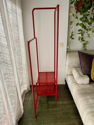 Burra Perchero Metálica Roja