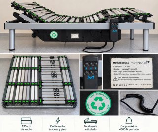 Somier Articulado Eléctrico YureNature 135cm