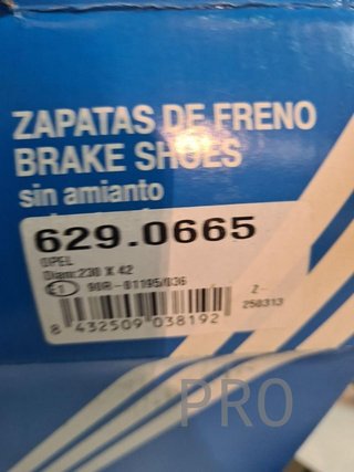 Zapatas de freno Opel Astra