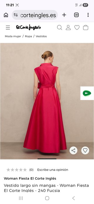 Vestido Largo Fiesta Fucsia Woman Fiesta Talla S