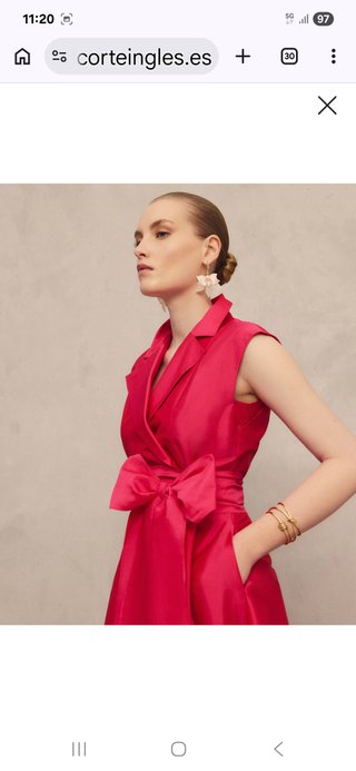 Vestido Largo Fiesta Fucsia Woman Fiesta Talla S