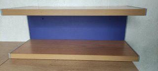 Estantería doble madera y metal
