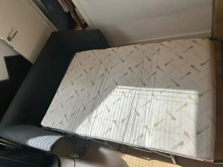 Sofá Cama Plegable Negro Meral