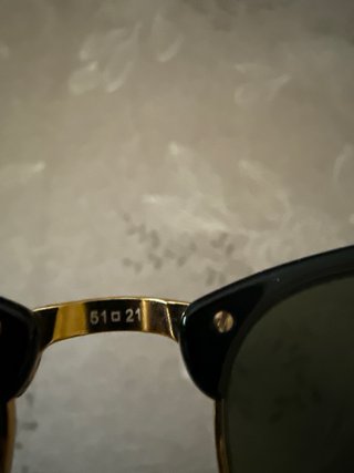 Gafas de Sol Ray-Ban Clubmaster Negro/Dorado