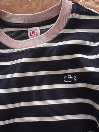 Jersey Lacoste Live Rayas Azul y Blanco