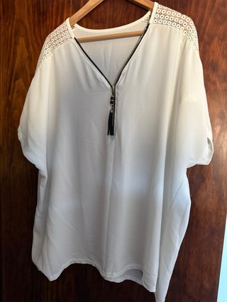 Camisa Blanca con Cremallera