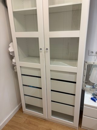 Vitrina Ikea PAX Blanca con Cajones