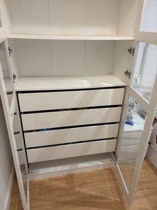 Vitrina Ikea PAX Blanca con Cajones