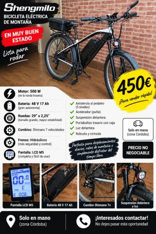 Bicicleta Eléctrica Shengmilo M90 Montaña