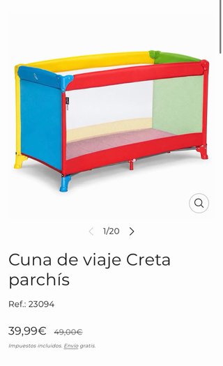 Cuna de viaje Asalvo + colchón