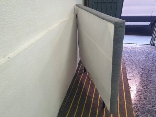 Cabecero Tapizado Gris 1.35