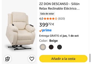 Sillón de Masajes Beige Cuero