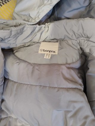 Abrigo de porteo plateado/gris talla 44