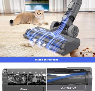 Aspiradora Akita V8 sin cable 3 en 1