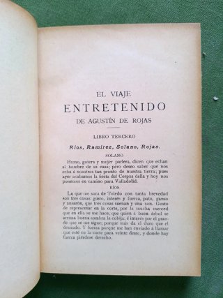 El viaje entretenido. Agustín de Rojas. 1901