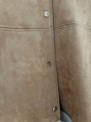 Chaqueta entretiempo beige y marrón