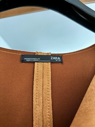 Chaqueta entretiempo beige y marrón