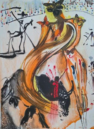 Salvador Dali. Litografía "Bullfighter" de 1972