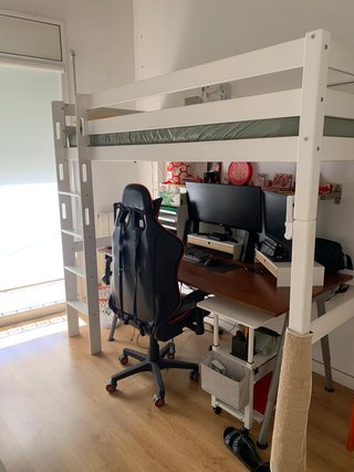 2 Literas Altas de Madera Maciza 200x90cm