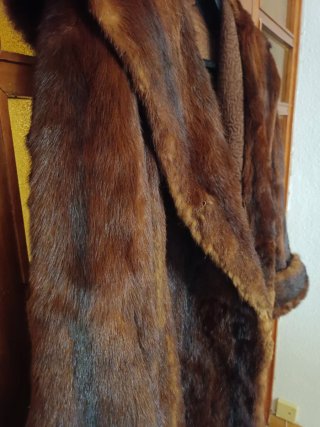 Abrigo Vintage de Pelo Marrón