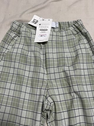 Pantalones de cuadros Bershka Talla XXS
