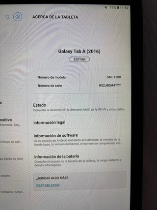 Tablet Samsung Galaxy Tab A6 Negra