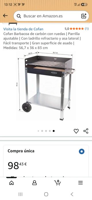Barbacoa con ladrillo refractario