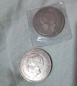 2 Monedas de 5 Pesetas de 1894 Precio por unidad