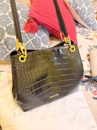 Bolso Michael Kors Negro Cocodrilo