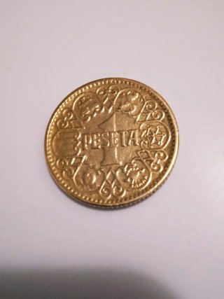 MONEDA 1 PESETA 1944.
