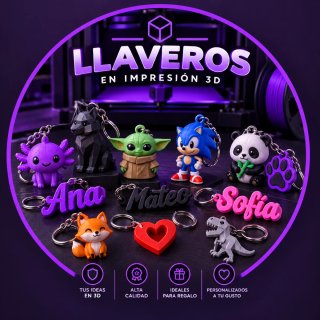 Llaveros Personalizados Impresión 3D